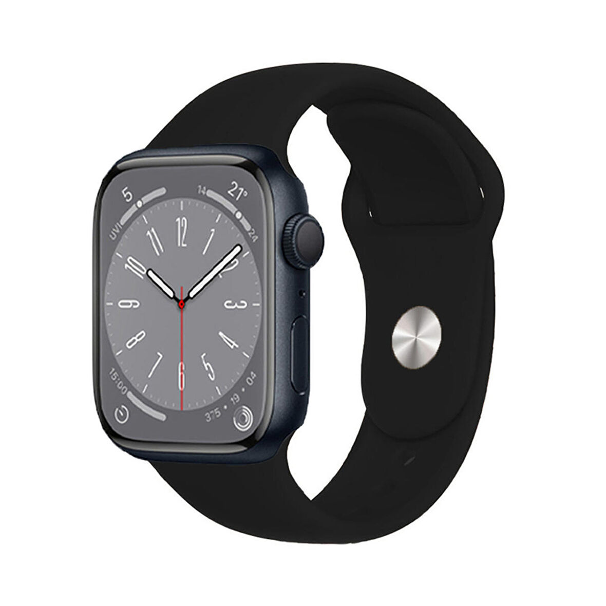 Forzacase Apple Watch 9 45mm ile uyumlu Silikon Kordon Kayış - FC005