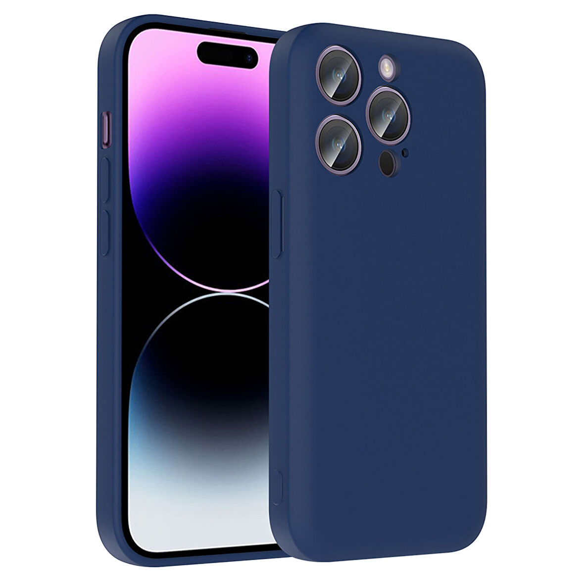 Forzacase iPhone 14 Pro Max ile uyumlu Kamera Korumalı Kartlık Hazneli Silikon Kılıf - FC1040
