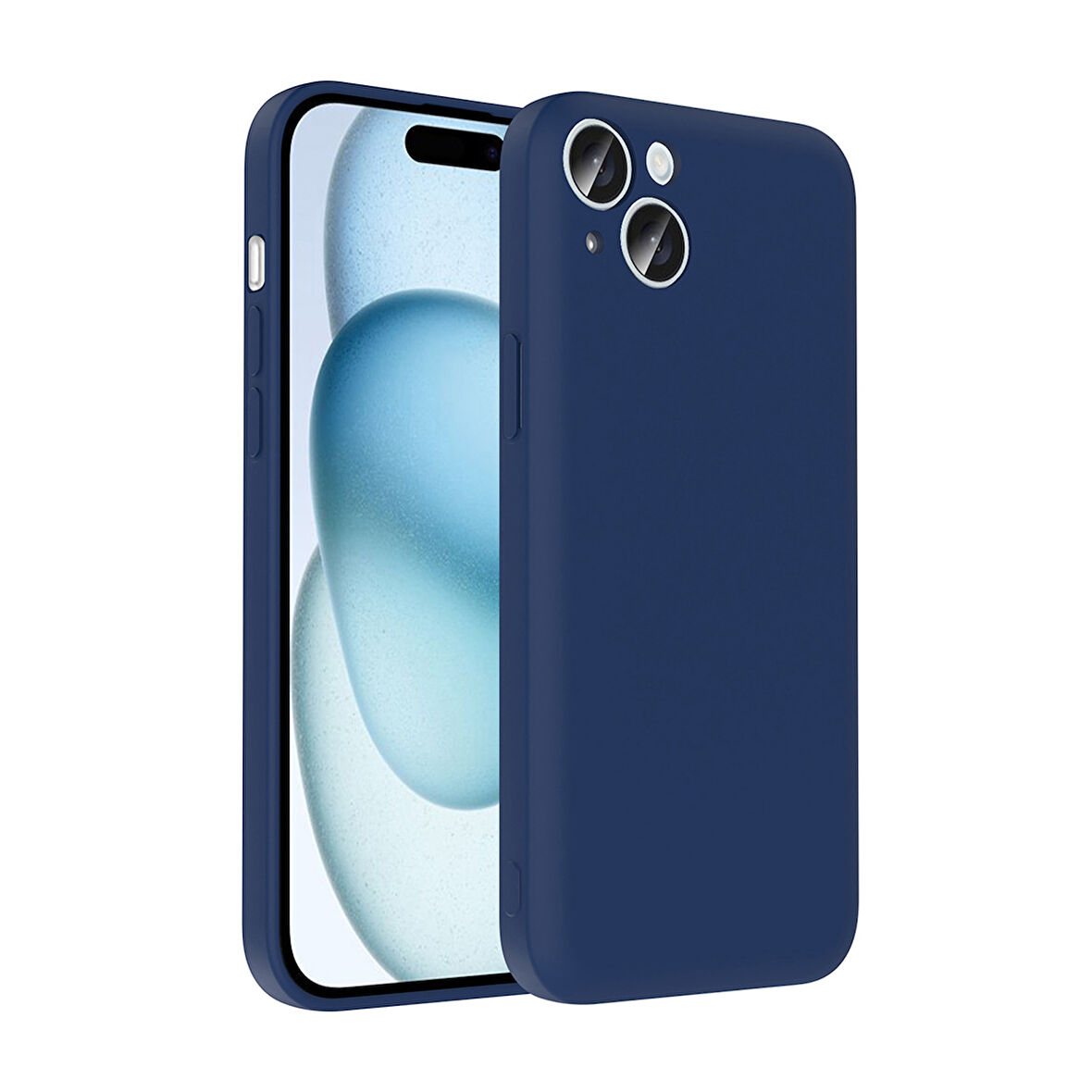 Forzacase iPhone 15 Plus ile uyumlu Kamera Korumalı Kartlık Hazneli Silikon Kılıf - FC1040