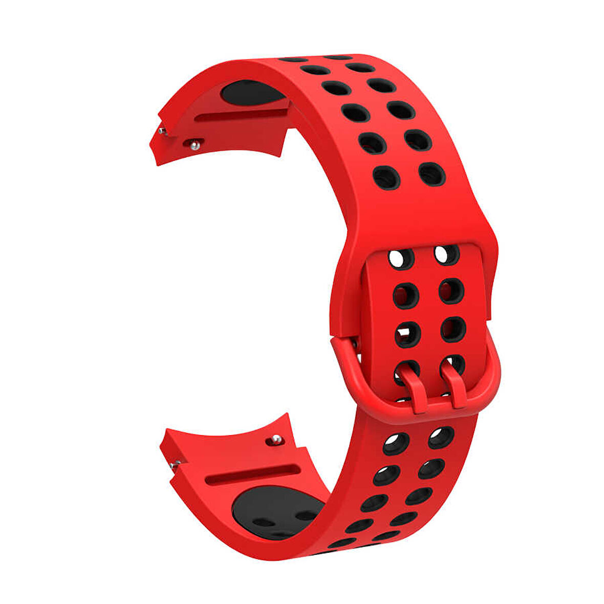 Forzacase Samsung Galaxy Watch 6 44mm ile uyumlu Çift Renk Delikli Silikon Kordon Kayış - FC1049