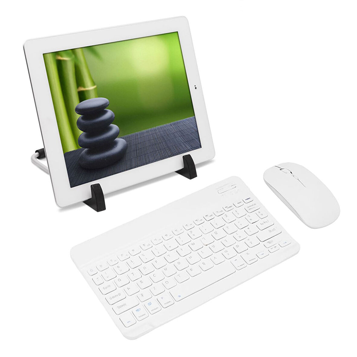 Forzacase Samsung Galaxy Tab A9 Plus uyumlu Bluetooth Kablosuz Klavye Mouse + Tablet Standı - FC1088