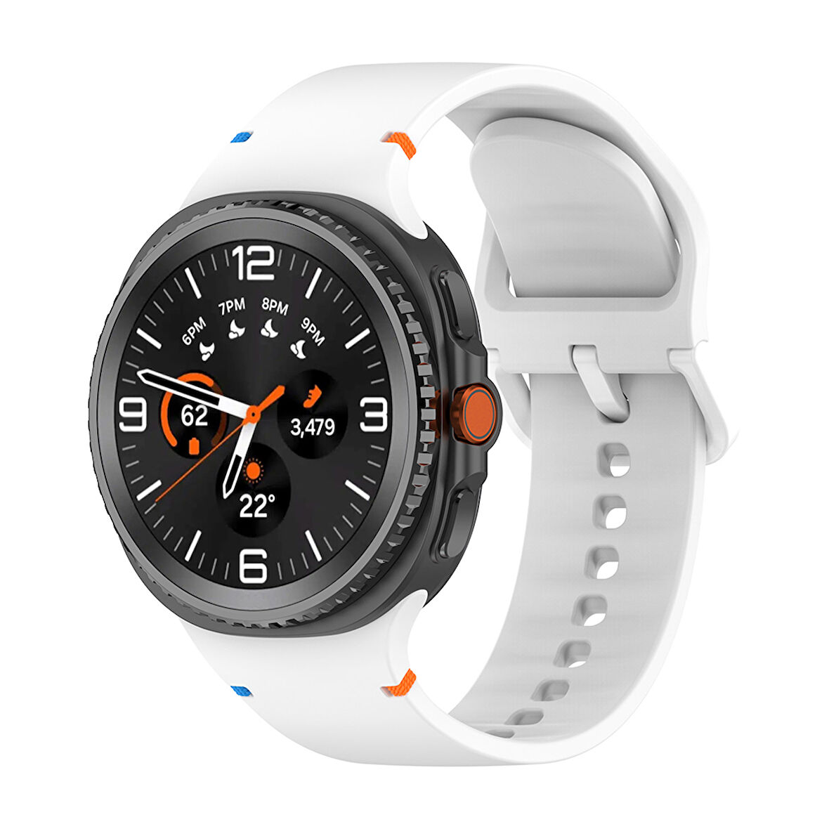 Forzacase Samsung Galaxy Watch 8 Ultra ile uyumlu Tokalı Silikon Kordon Kayış - FC1092