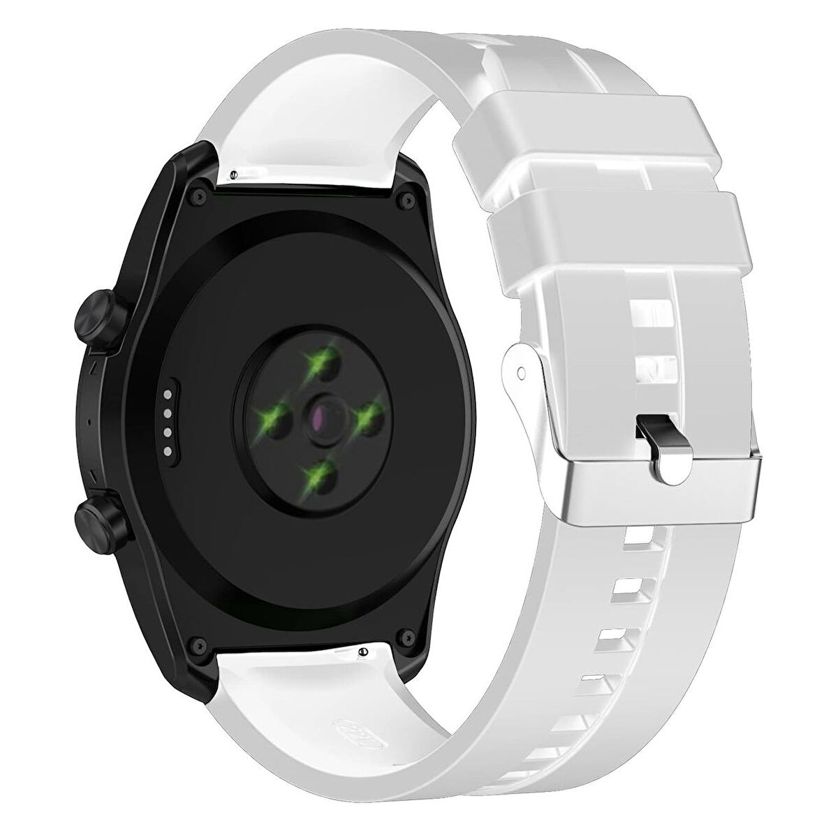 Forzacase Huawei Watch GT 4 46mm için Tokalı Çizgi Desen Silikon Kordon Kayış - FC369