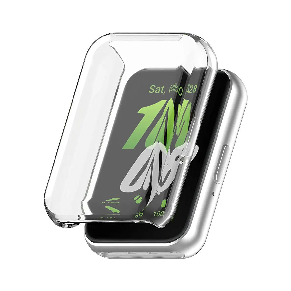 Forzacase Samsung Galaxy Fit 3 ile uyumlu Önü Kapalı Ekran Korumalı Silikon Kılıf - FC010