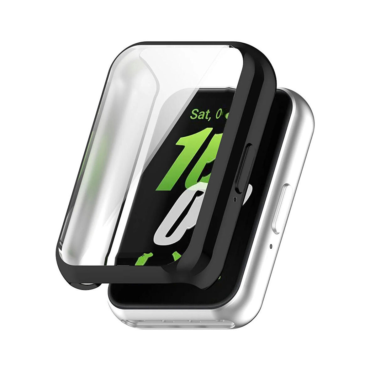 Forzacase Samsung Galaxy Fit 3 ile uyumlu Önü Kapalı Ekran Korumalı Silikon Kılıf - FC010