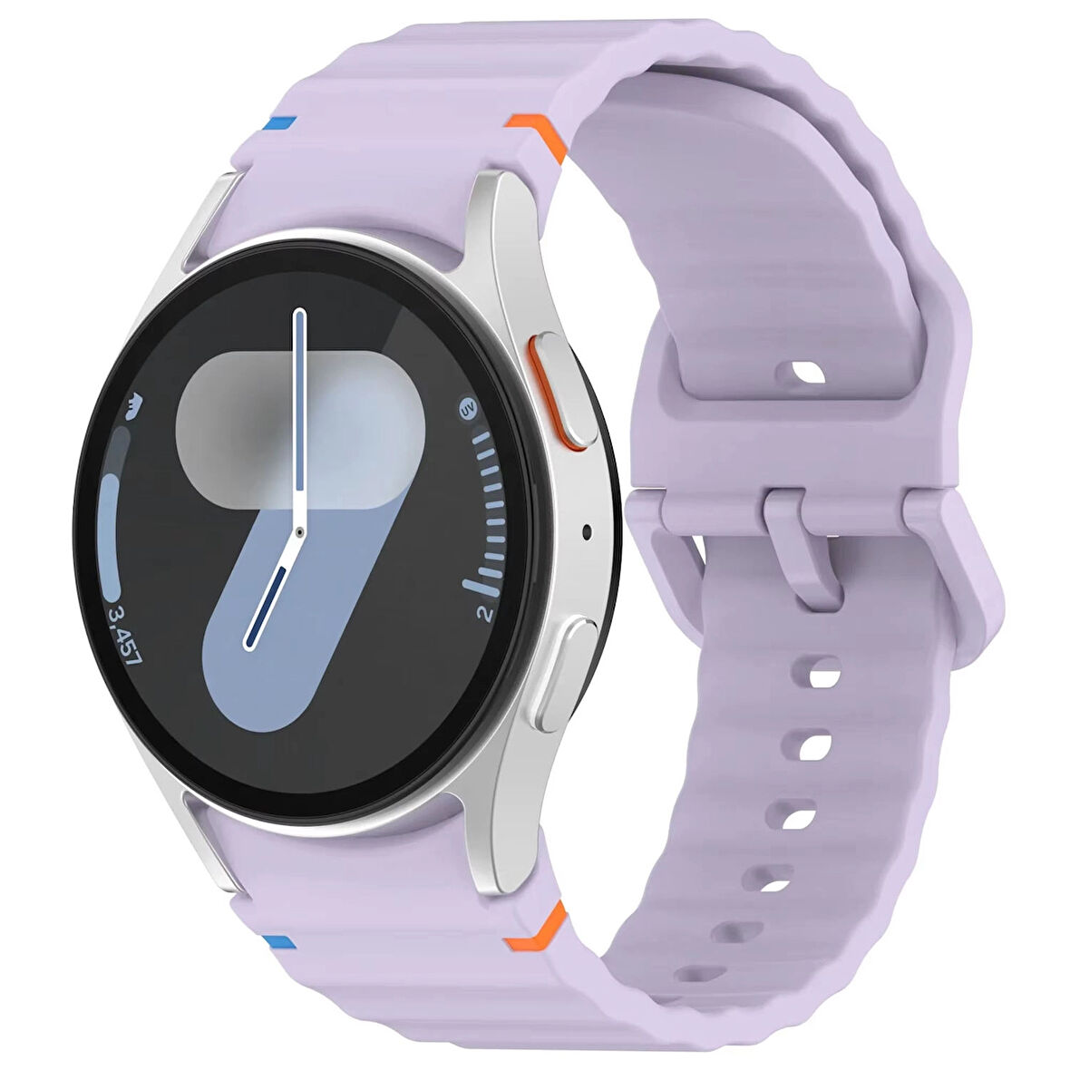 Forzacase Samsung Watch 6 Classic 47mm ile uyumlu Wavy Style Tokalı Silikon Kordon Kayış - FC1101