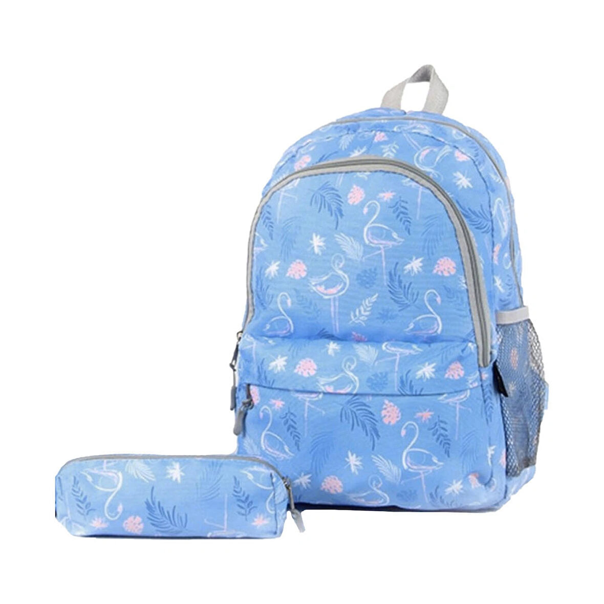 Forzacase 3 Bölmeli Askılı Çocuk Okul Çantası ve Kalemlik Seti Kuğu Tasarım Sırt Çanta - FC1110