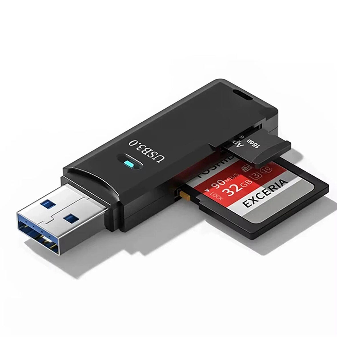 Forzacase 2in1 USB 3.0 Kart Okuyucu SD / Micro SD / TF Çevirici - FC1114