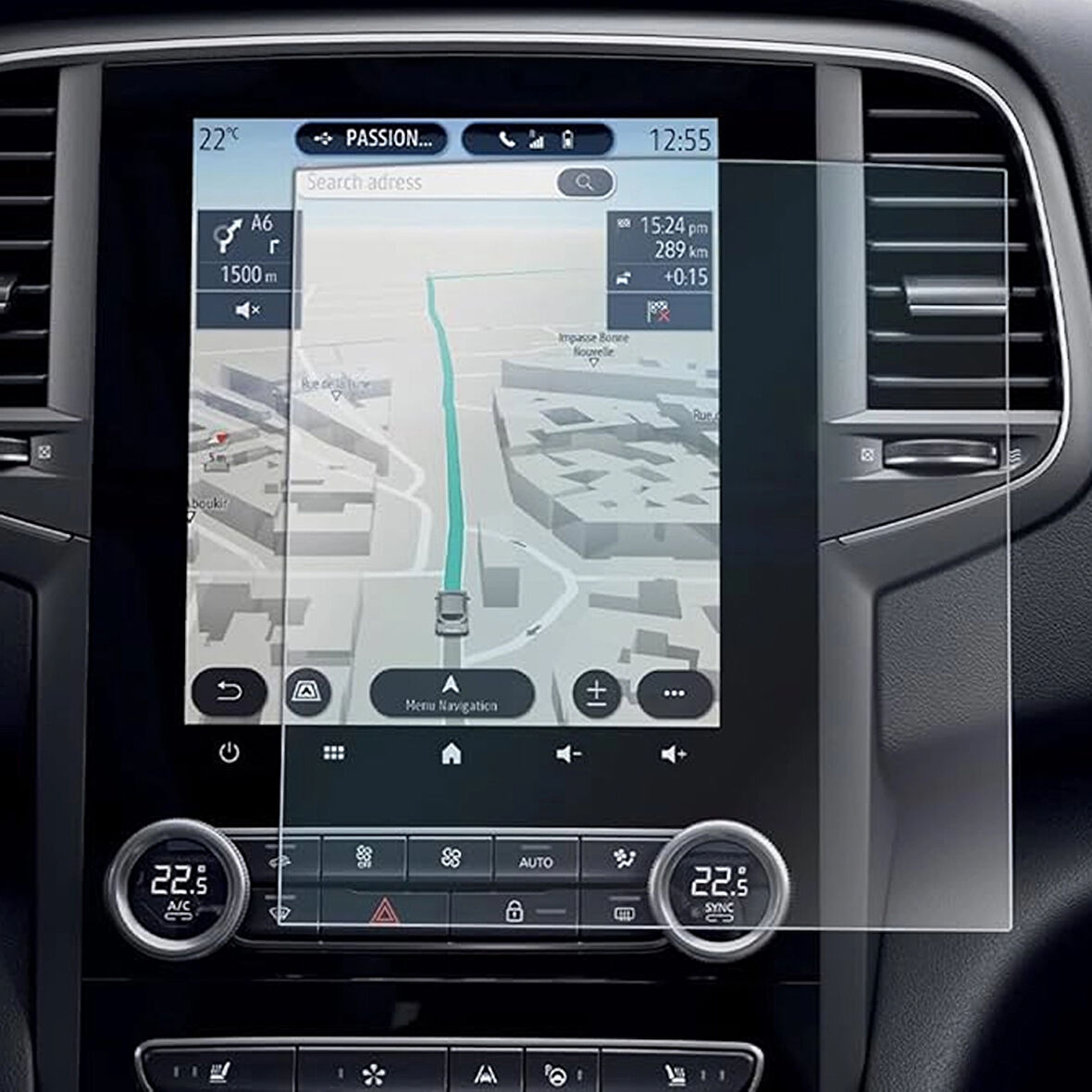 Forzacase Renault Megane 2025 Navigasyon Multimedya ile uyumlu Nano Ekran Koruyucu Film - FC1117