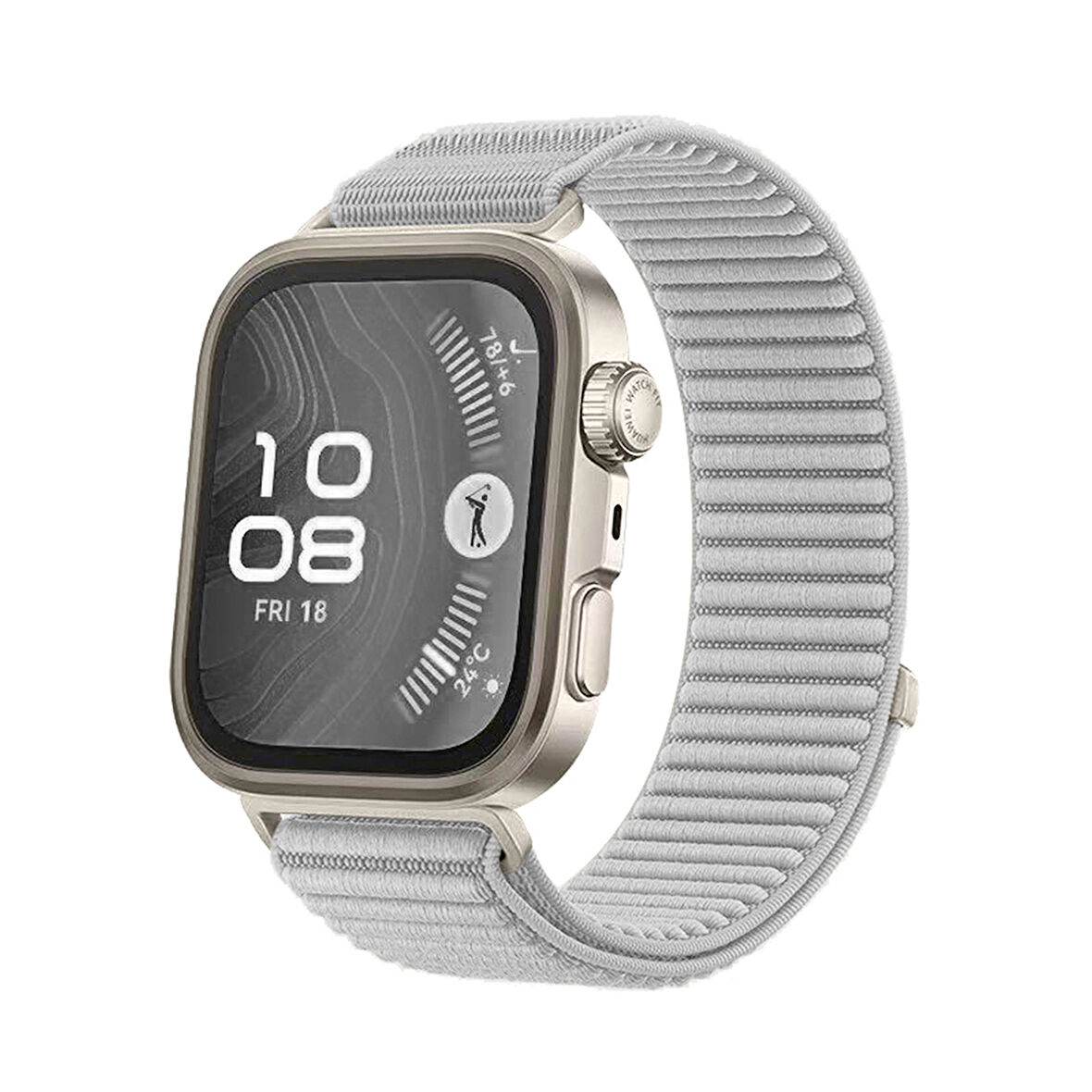 Forzacase Huawei Watch Fit 4 / Fit 4 Pro ile uyumlu Wave Desen Hasır Örgü Cırtlı Kordon Kayış-FC1127