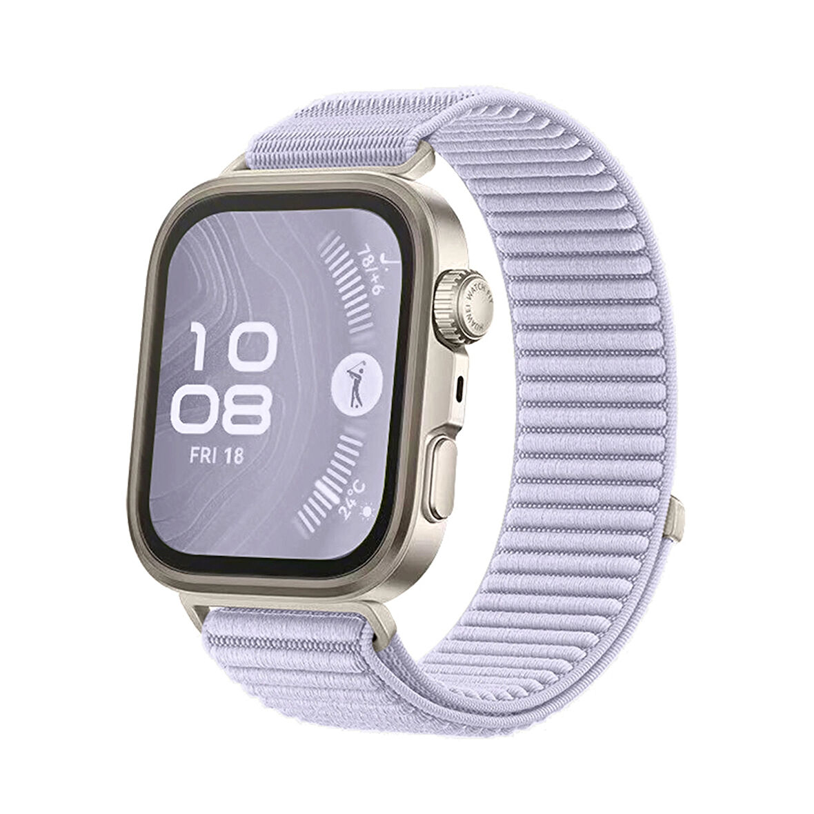 Forzacase Huawei Watch Fit 4 / Fit 4 Pro ile uyumlu Wave Desen Hasır Örgü Cırtlı Kordon Kayış-FC1127