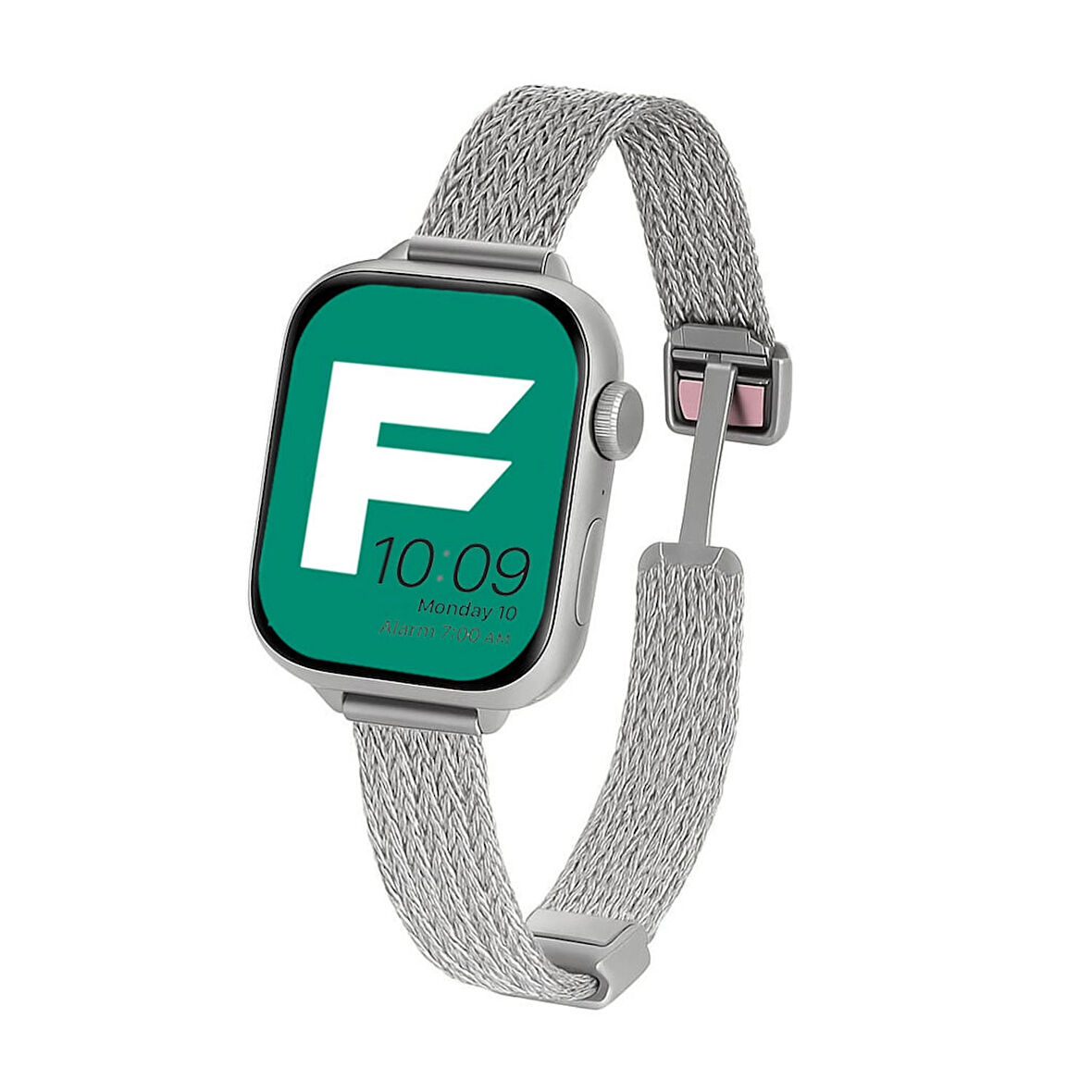 Forzacase Apple Watch 11 46mm ile uyumlu D Mıknatıslı İnce Metal Hasır Kordon Kayış - FC1139