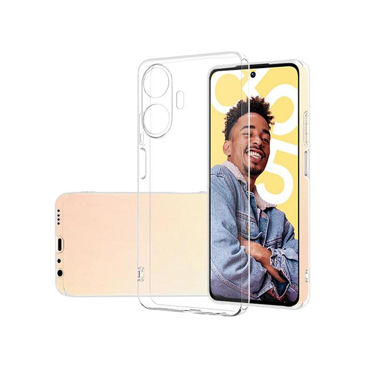 Forzacase Realme C55 uyumlu Soft Slim Serisi Şeffaf Silikon Kılıf - FC194