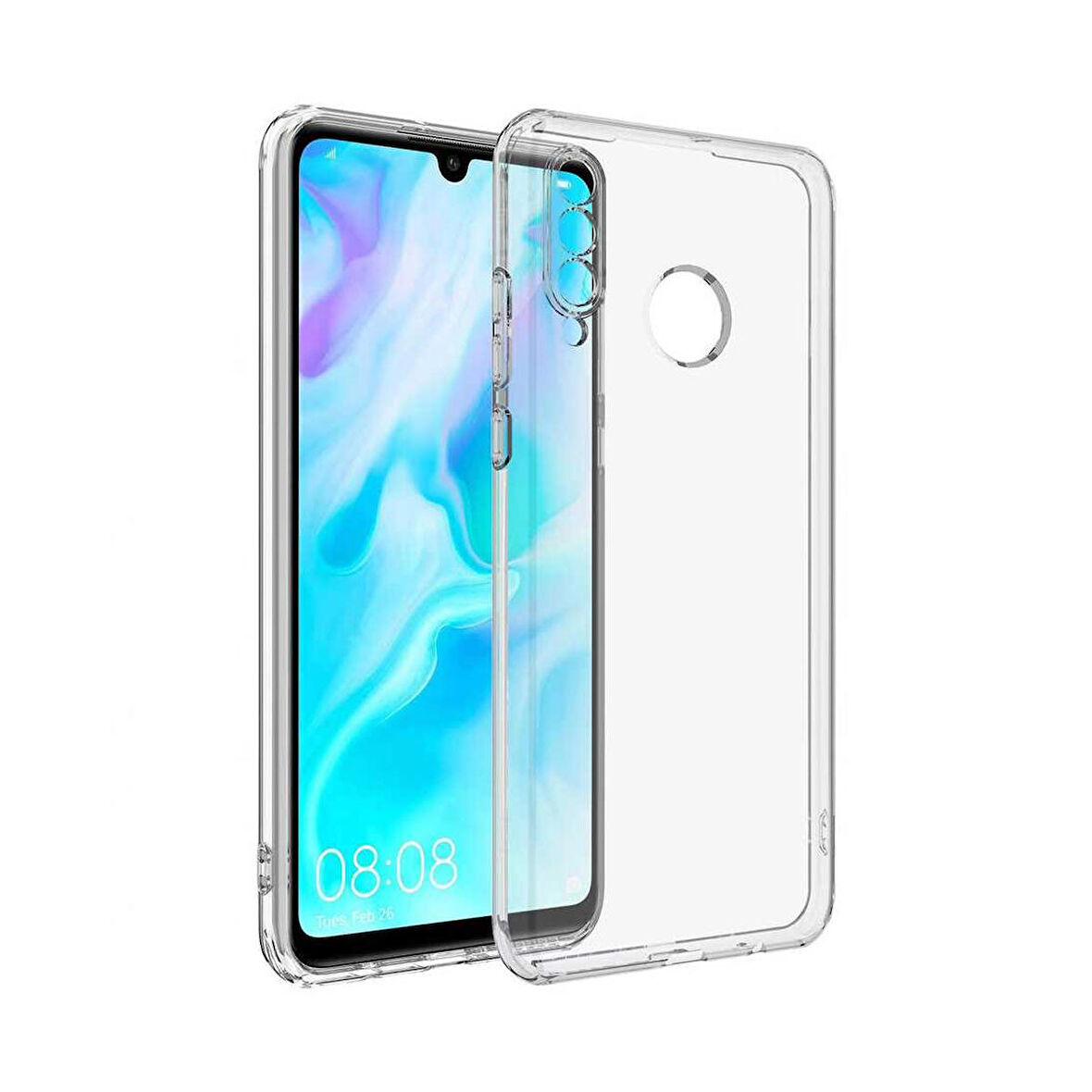 Forzacase Huawei P30 Lite uyumlu Soft Slim Serisi Şeffaf Silikon Kılıf - FC194