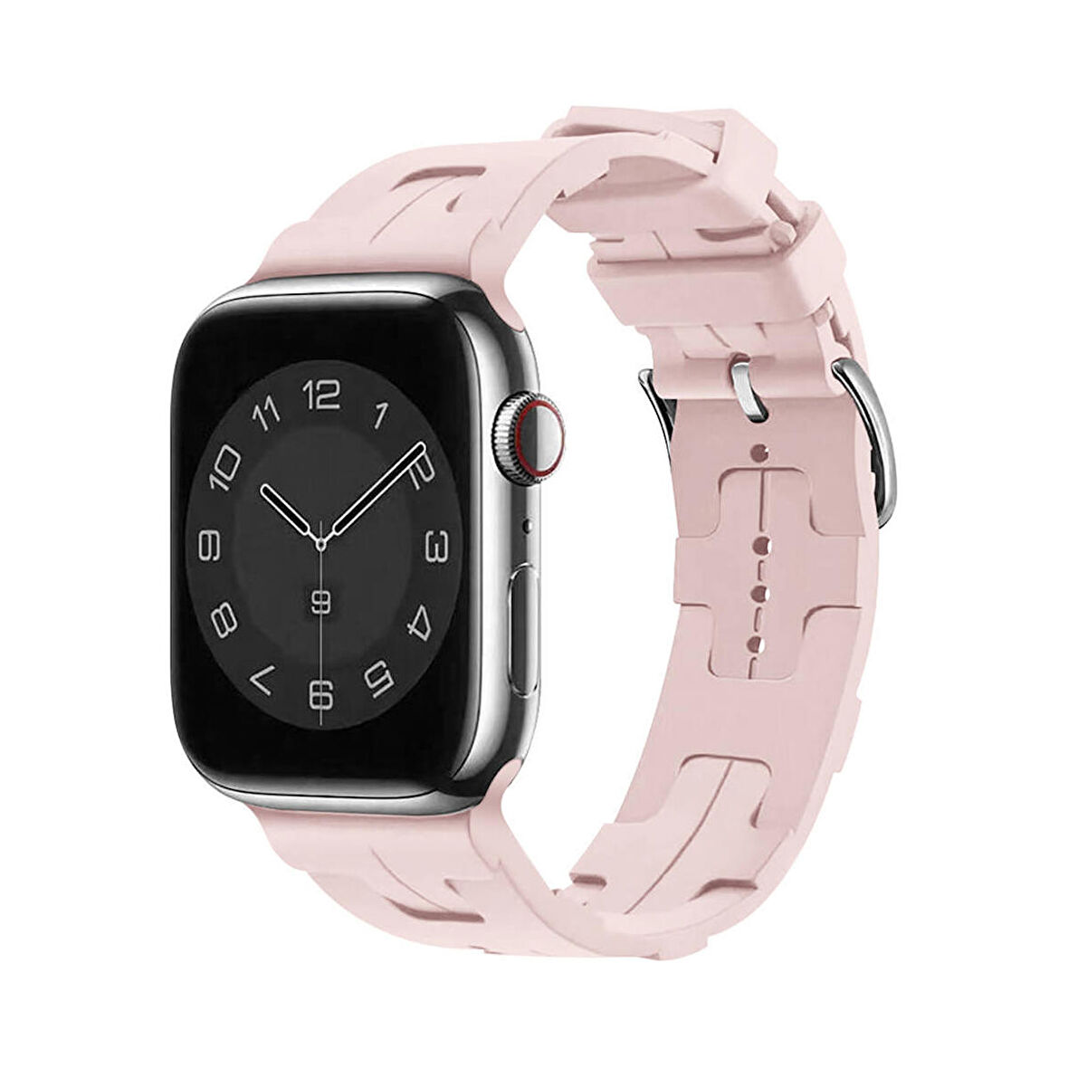 Forzacase Apple Watch 9 41 mm uyumlu Hermes Silikon Kordon Kayış - FC241
