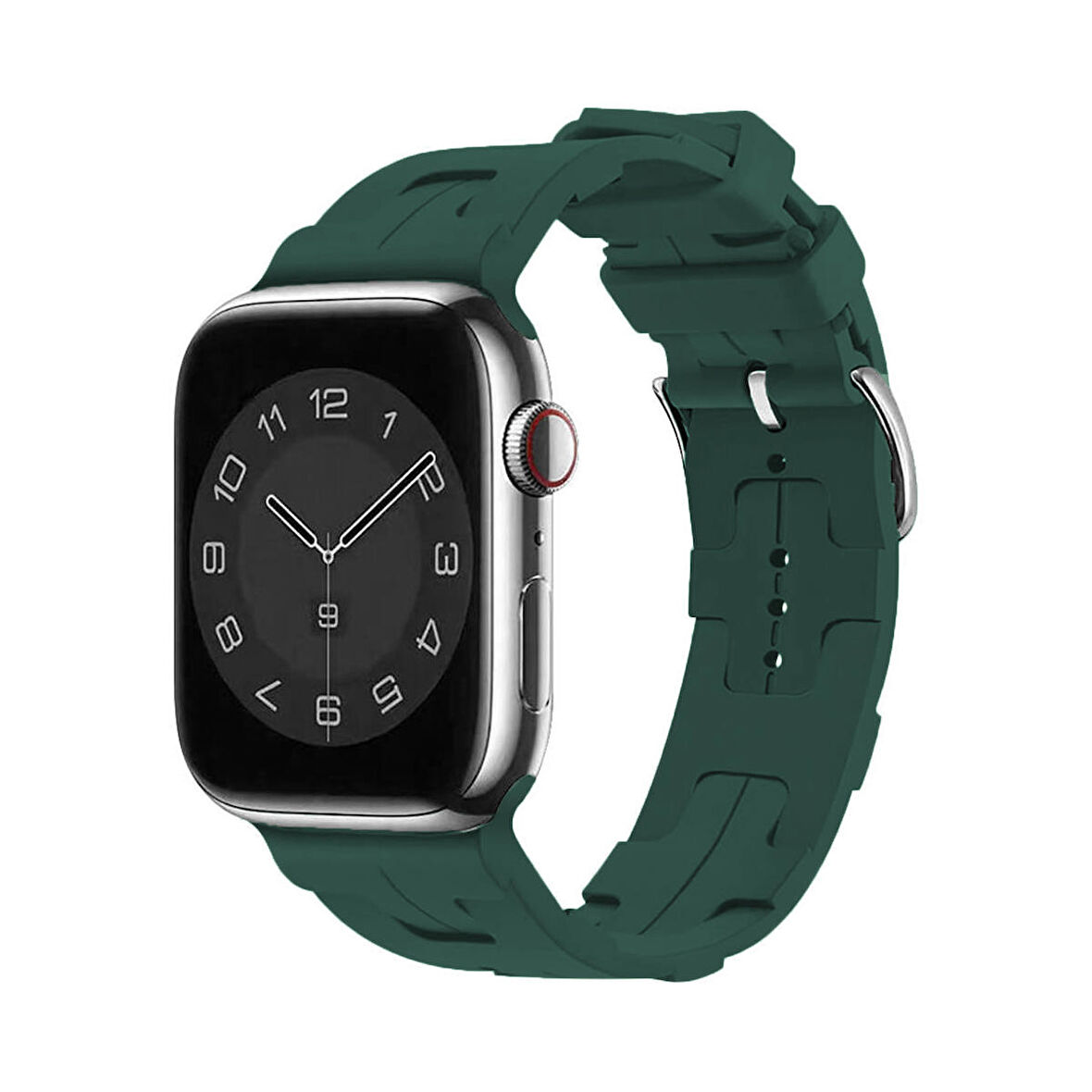 Forzacase Apple Watch 9 41 mm uyumlu Hermes Silikon Kordon Kayış - FC241
