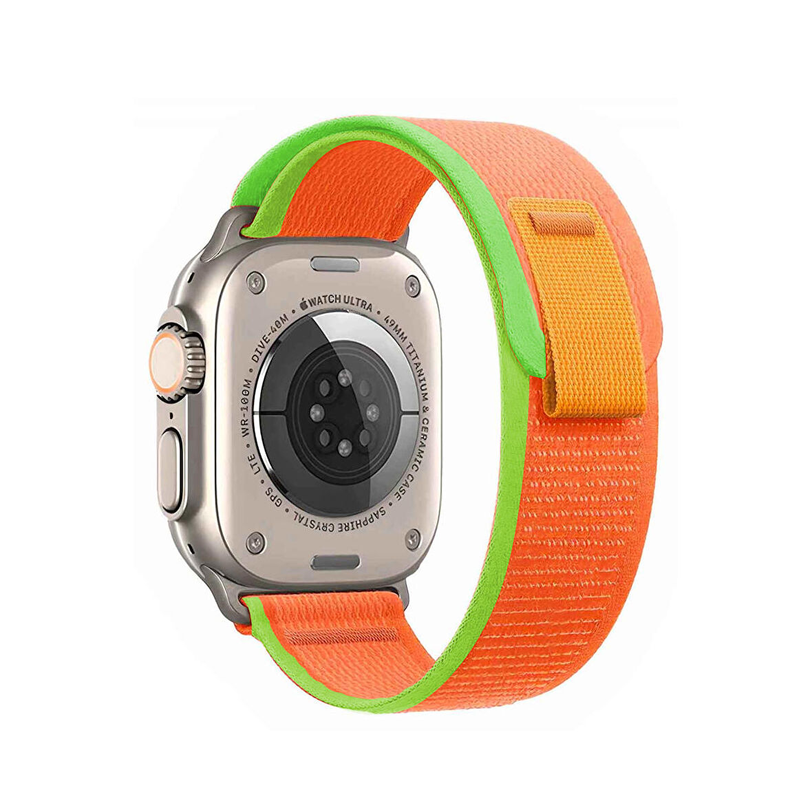 Forzacase Apple Watch 9 41 mm uyumlu Trial Cırtlı Hasır Kumaş Kordon Kayış - FC267