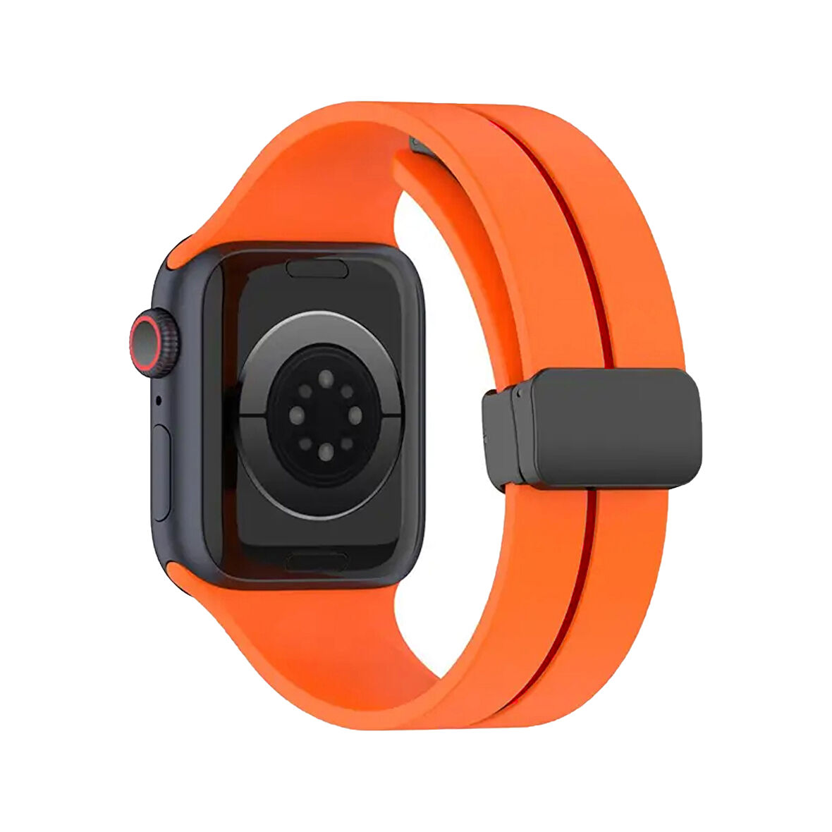 Forzacase Apple Watch 10 Series 46mm ile uyumlu Manyetik Tokalı Silikon Kordon Kayış - FC272