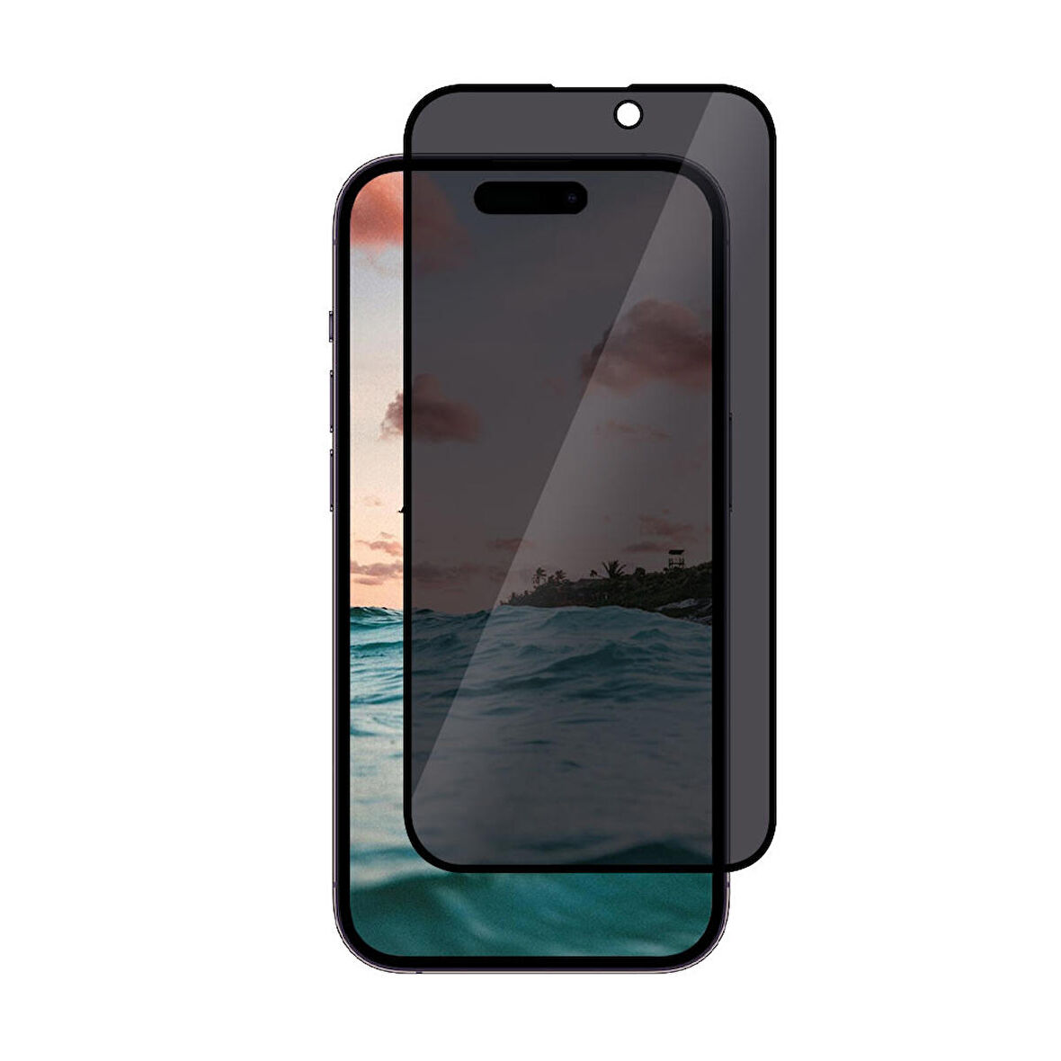 Forzacase iPhone 15 Pro için Privacy Hayalet Ekran Koruyucu Seramik Film - FC292