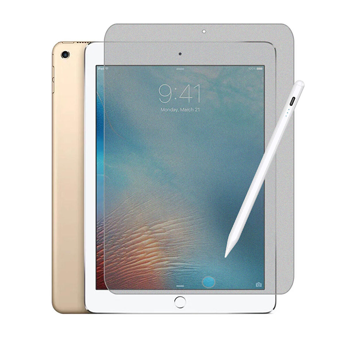 Forzacase iPad 9.7 inch 2017 / 2018 Paper Like Kağıt Hissi Mat Ekran Koruyucu Nano Film - FC295