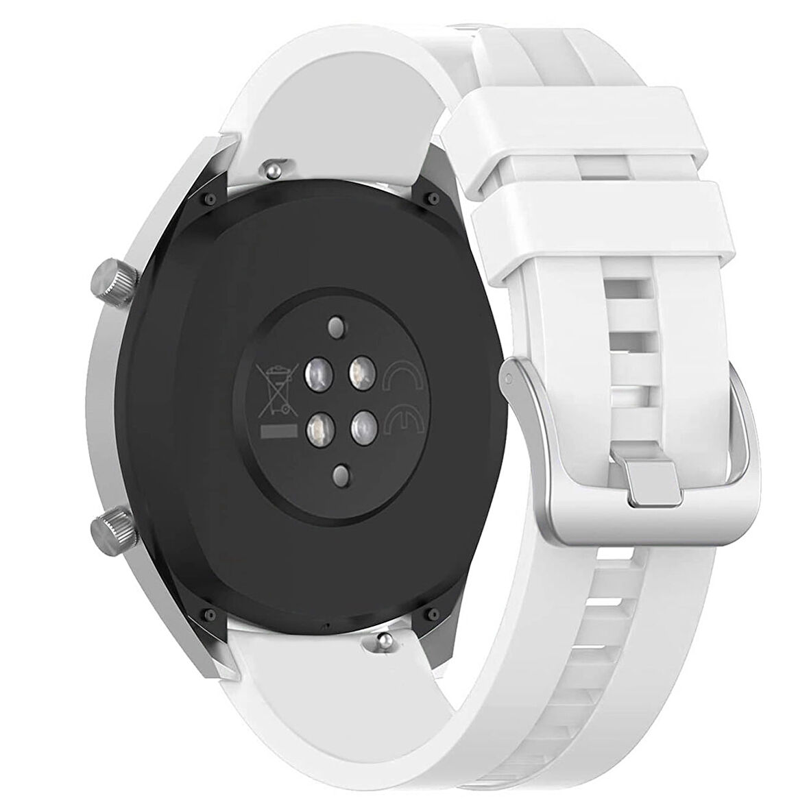 Forzacase Garmin Venu 3 45mm ile uyumlu Tokalı Çizgi Desen Silikon Kordon Kayış - FC369