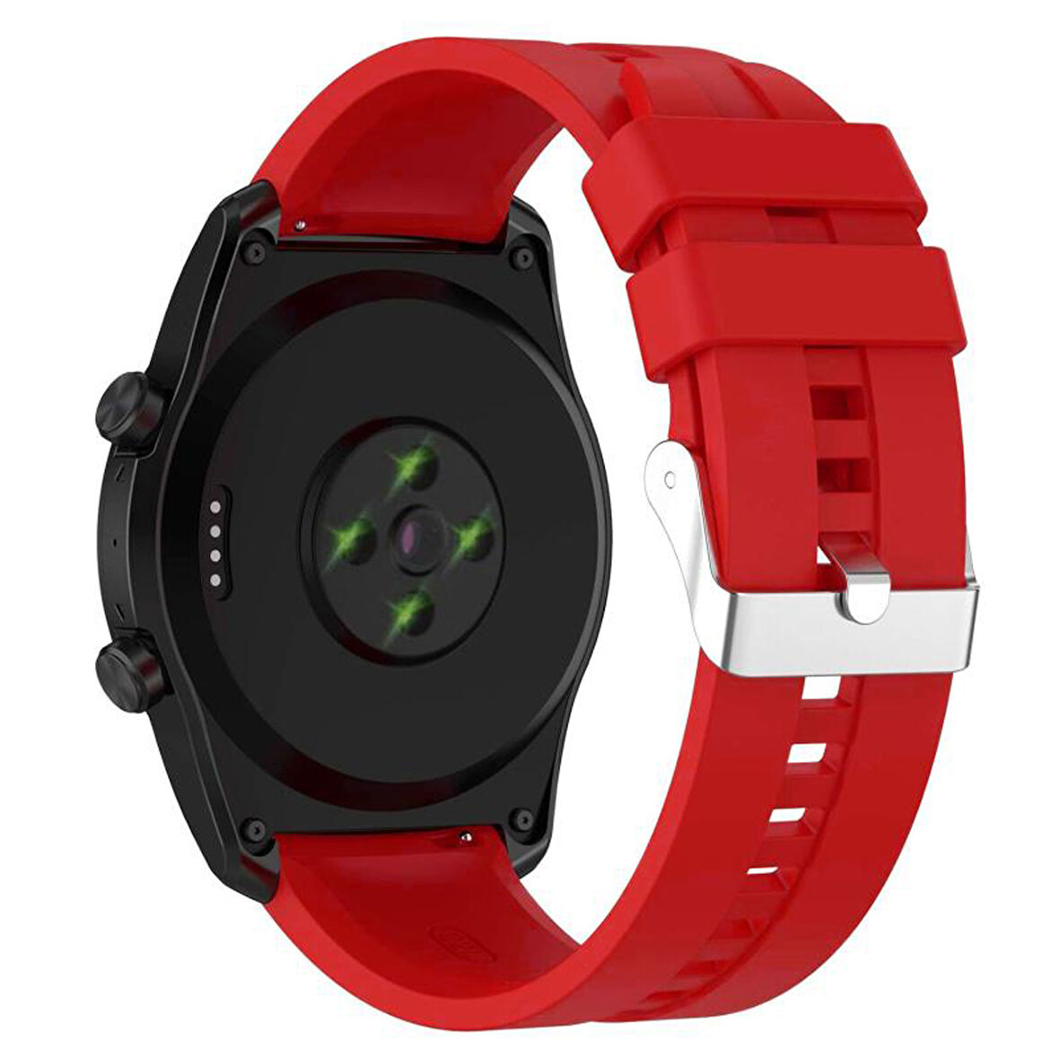 Forzacase Huawei Watch GT5 46 ile uyumlu Tokalı Çizgi Desen Silikon Kordon Kayış - FC369