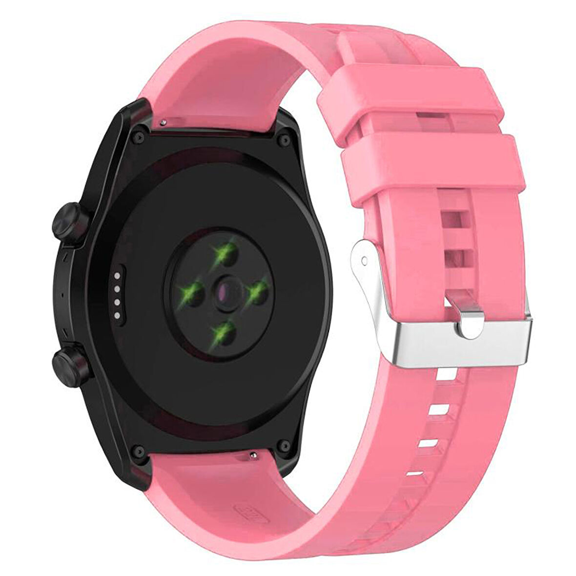 Forzacase Huawei Watch GT5 46 ile uyumlu Tokalı Çizgi Desen Silikon Kordon Kayış - FC369