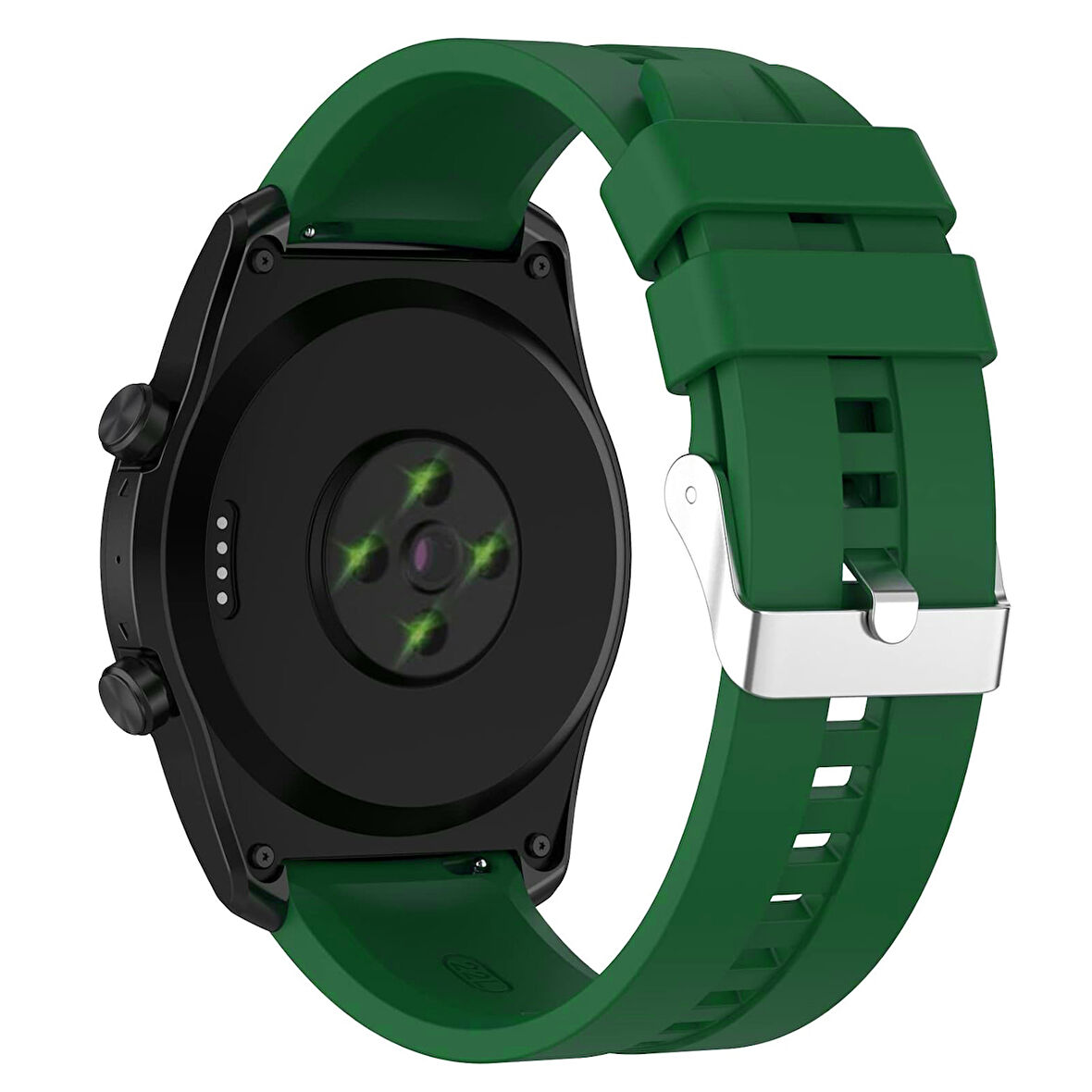 Forzacase Huawei Watch GT5 46 ile uyumlu Tokalı Çizgi Desen Silikon Kordon Kayış - FC369