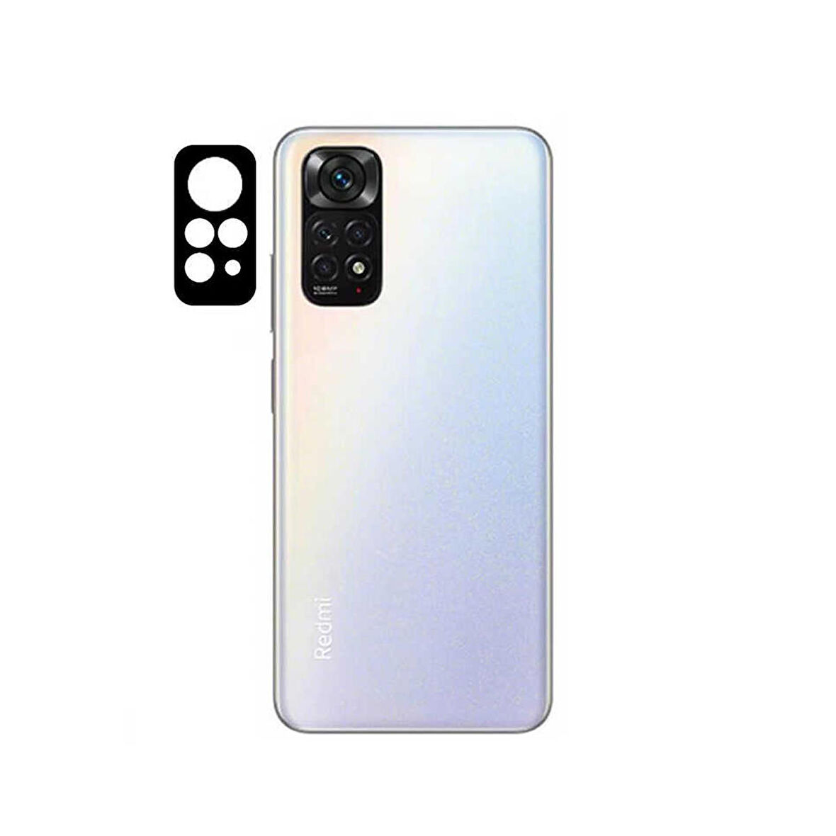 Forzacase Xiaomi Redmi Note 11S Global ile uyumlu Kamera Lens Koruma Halkası Siyah - FC377