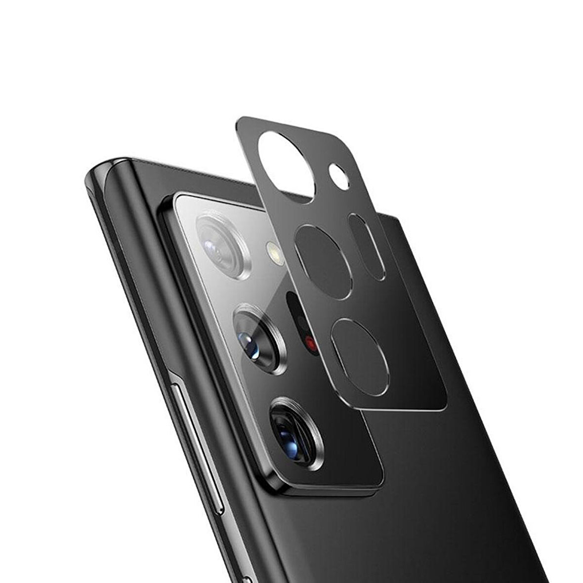 Forzacase Samsung Galaxy Note 20 Ultra ile uyumlu Kamera Lens Koruma Halkası Siyah - FC377
