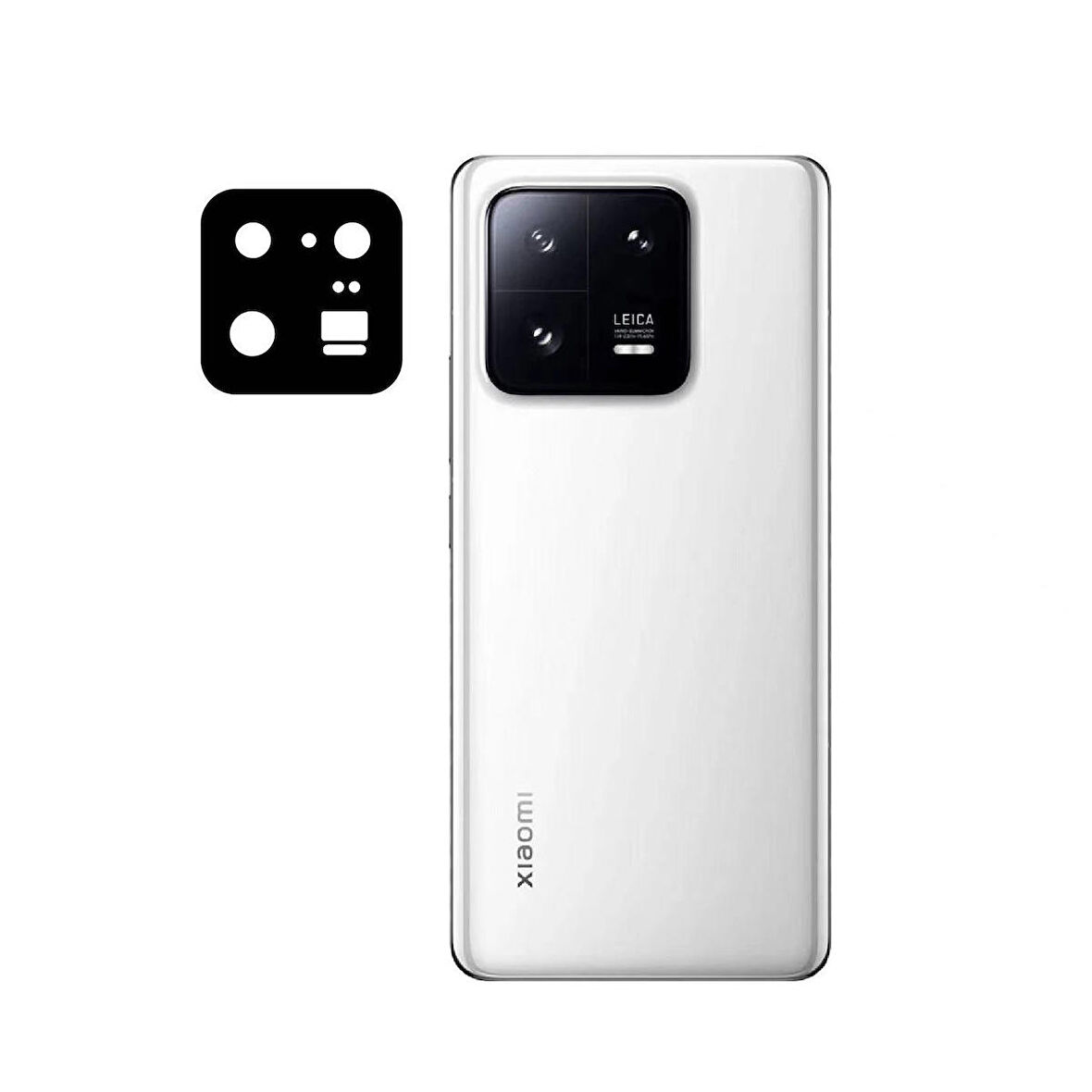 Forzacase Xiaomi Mi 13 Pro ile uyumlu Kamera Lens Koruma Halkası Siyah - FC377