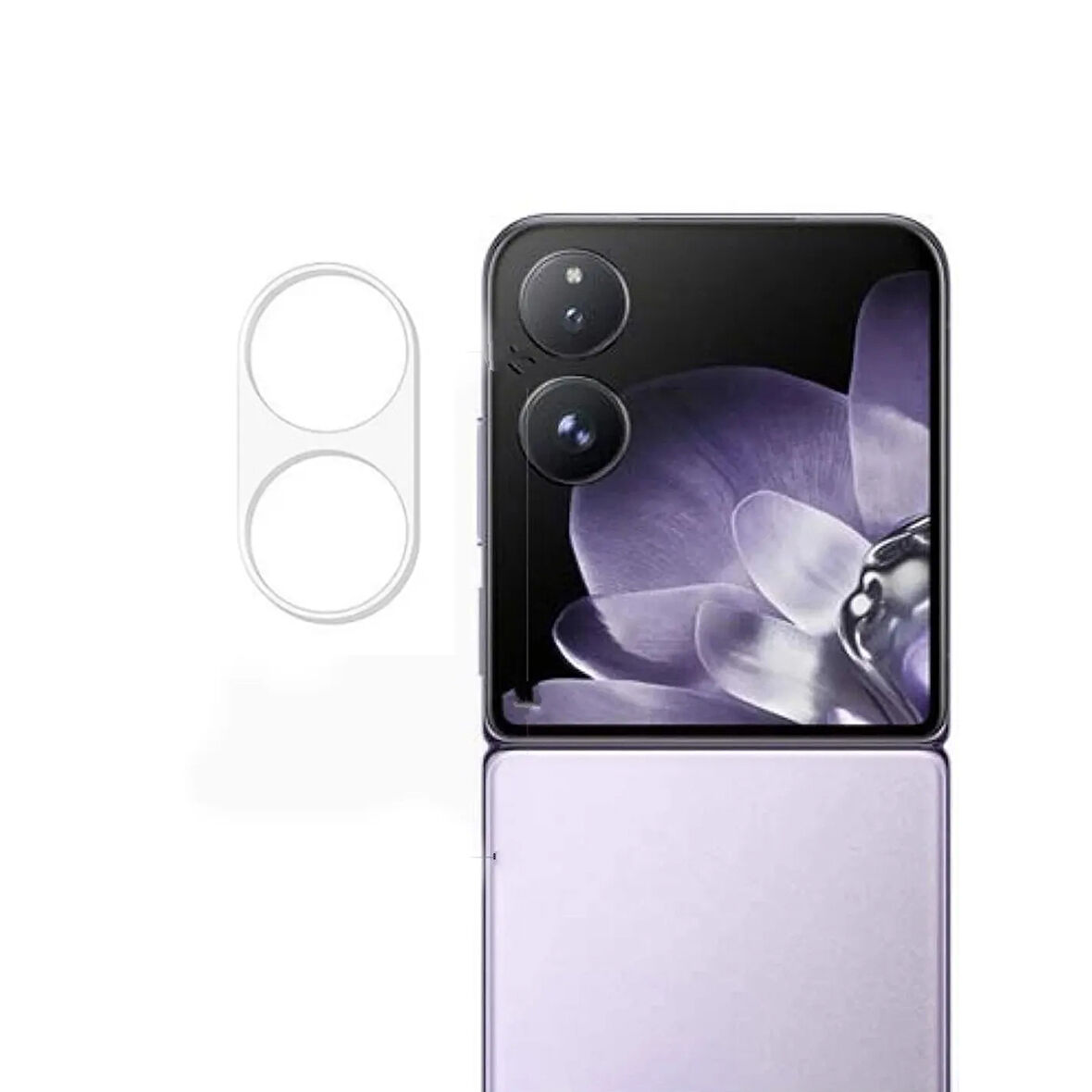 Forzacase Xiaomi Mix Flip ile uyumlu Kamera Lens Koruyucu Cam Filmi - FC378