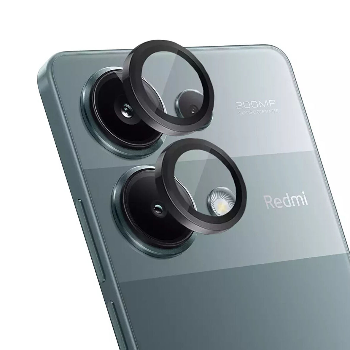 Forzacase Xiaomi Redmi Note 13 Pro 5G ile uyumlu Kamera Camı Lens Koruyucu Halka Seti - FC381