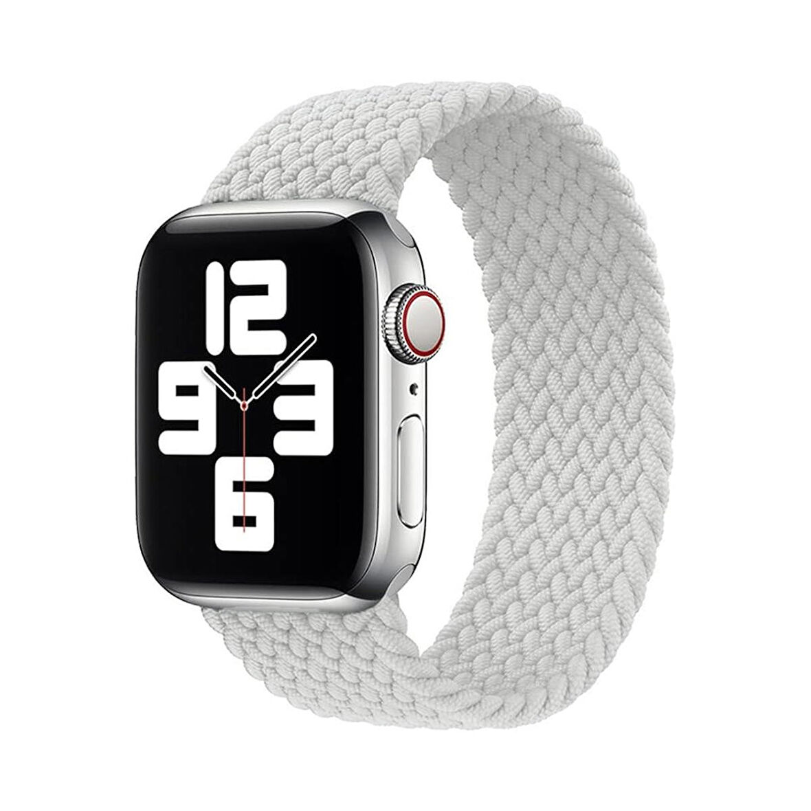 Forzacase Apple Watch SE 44mm için Hasır Örgü Solo Loop Kordon Kayış - FC401