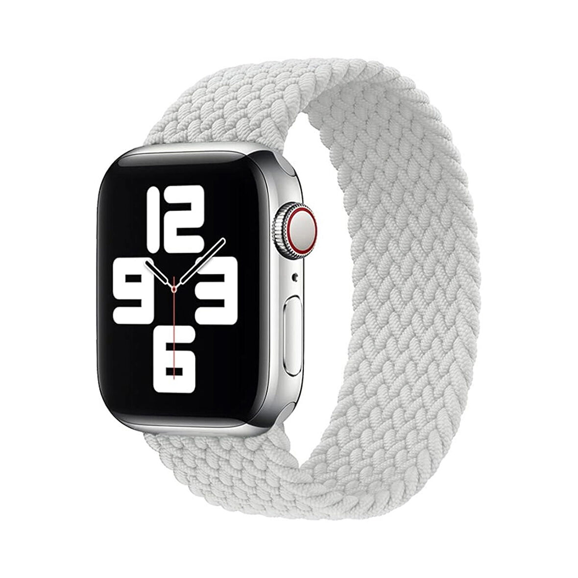 Forzacase Apple Watch SE 3 44mm ile uyumlu Hasır Örgü Solo Loop Kordon Kayış - FC401