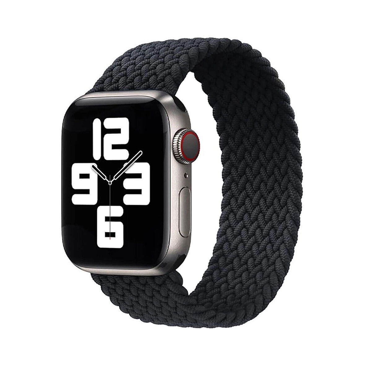 Forzacase Apple Watch SE 3 44mm ile uyumlu Hasır Örgü Solo Loop Kordon Kayış - FC401