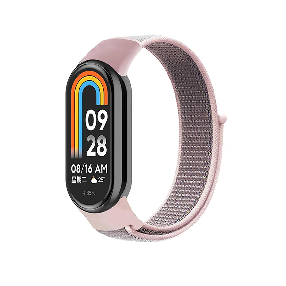 Forzacase Xiaomi Mi Band 8 için Esnek Hasır Örgü Kordon Kayış - FC429