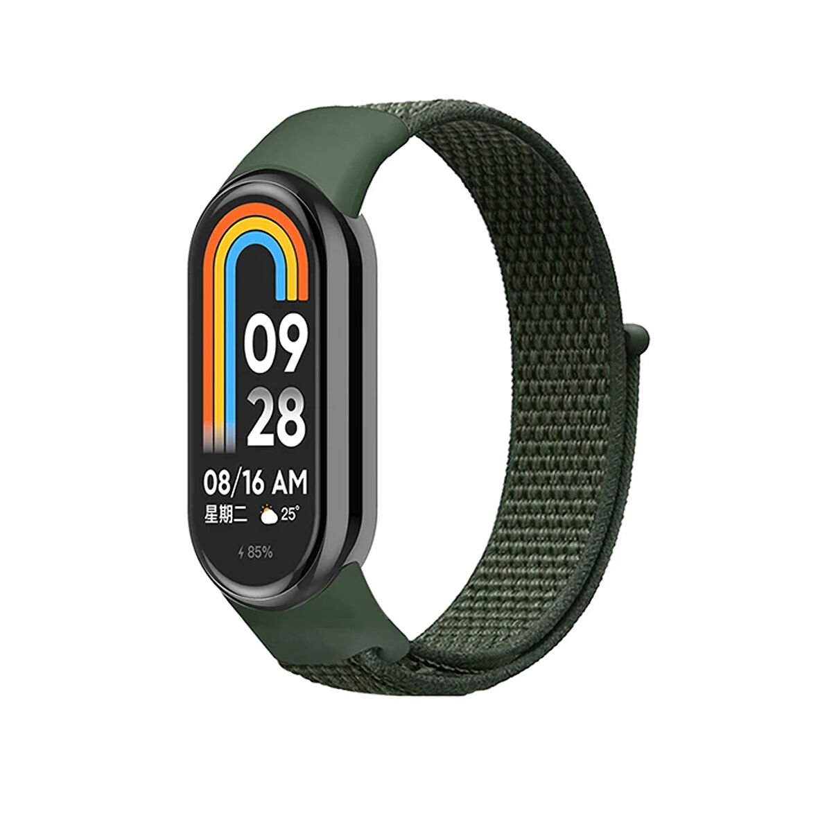 Forzacase Xiaomi Mi Band 9 için Esnek Hasır Örgü Kordon Kayış - FC429