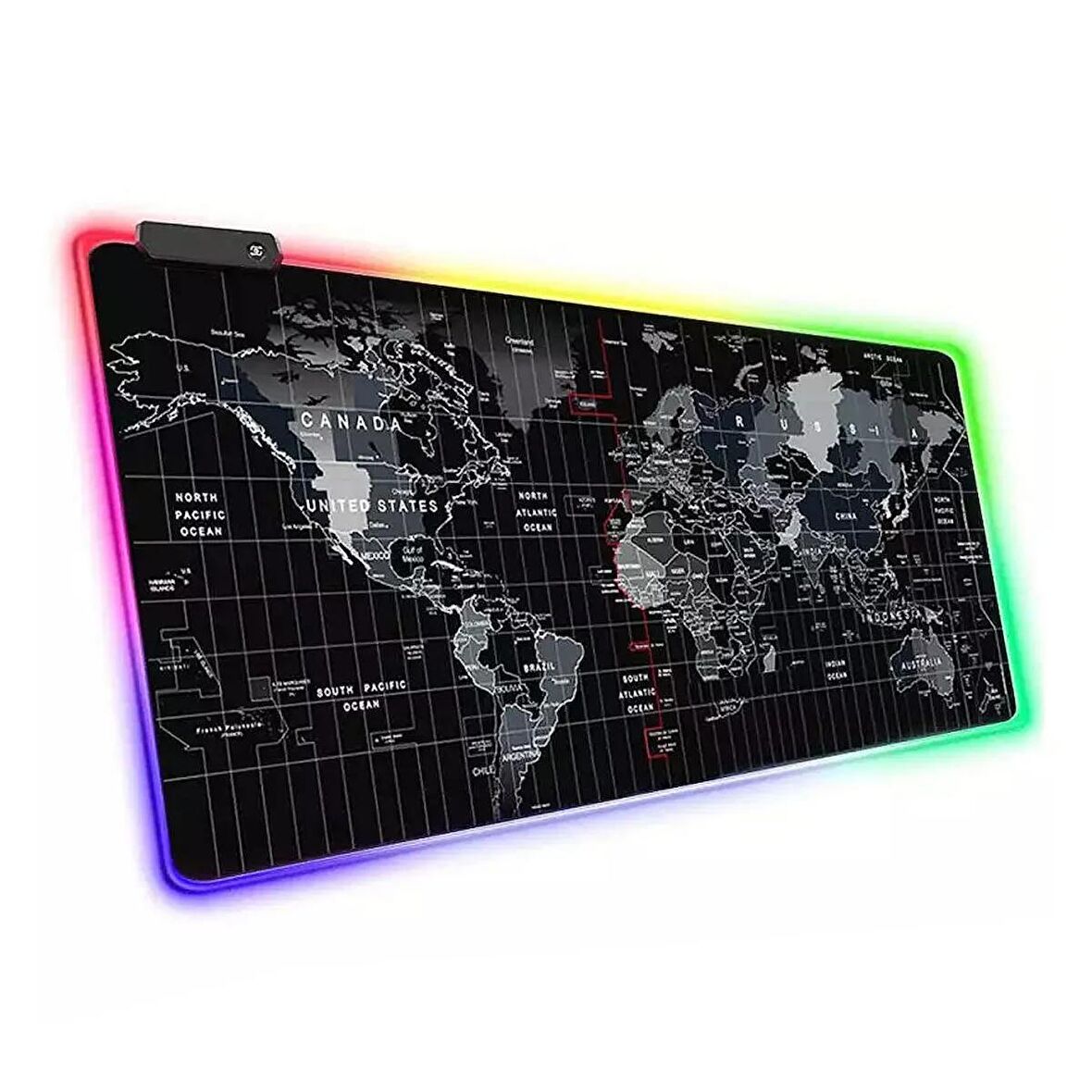 Forzacase RGB Ledli Gaming Mouse Pad 80x30cm Dünya Haritası - FC454