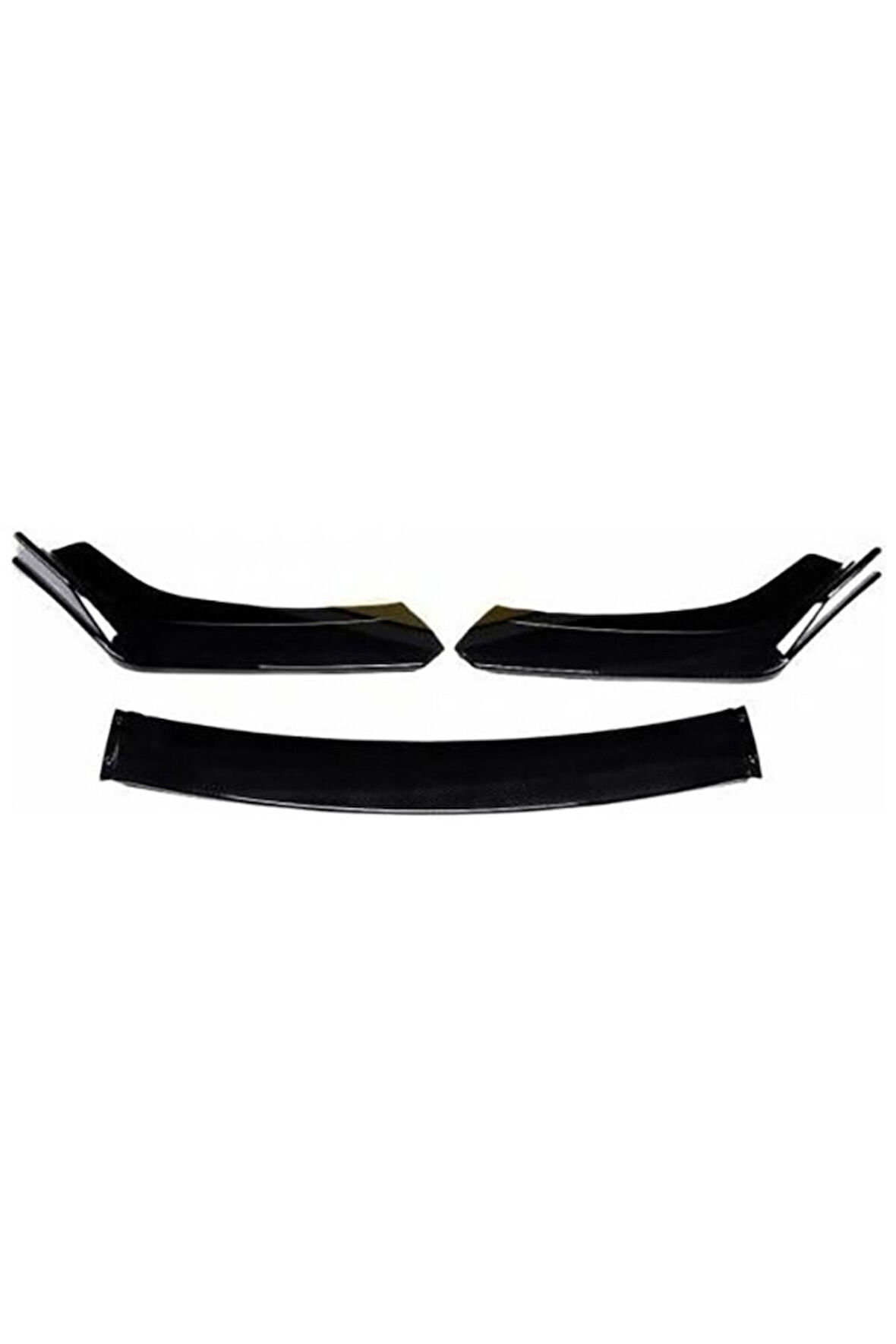 Audi Uyumlu A4 2008-2011 Parlak 3 Parça Siyah Ön Ek Piano Black Lip