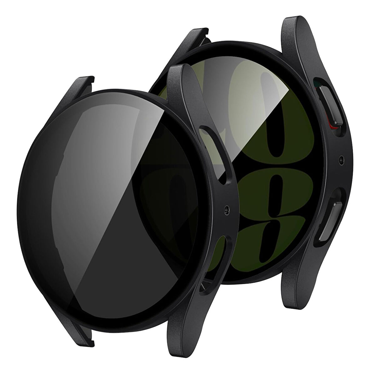 Forzacase Samsung Galaxy Watch 6 44 mm uyumlu Privacy Hayalet Ekran Korumalı Sert Rubber Kılıf FC675