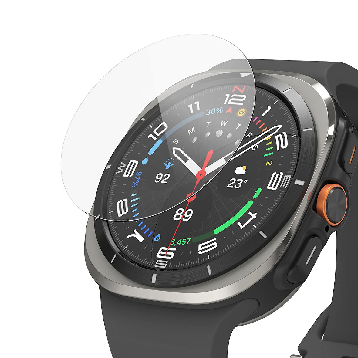 Forzacase Samsung Galaxy Watch Ultra 2025 ile uyumlu Temperli Kırılmaz Cam Ekran Koruyucu FC861