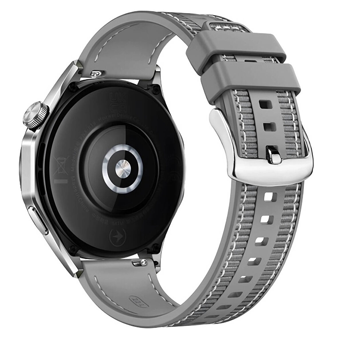 Forzacase Garmin Venu 4 45mm ile uyumlu Dikişli Kumaş Görünüm Silikon Kordon Kayış - FC910