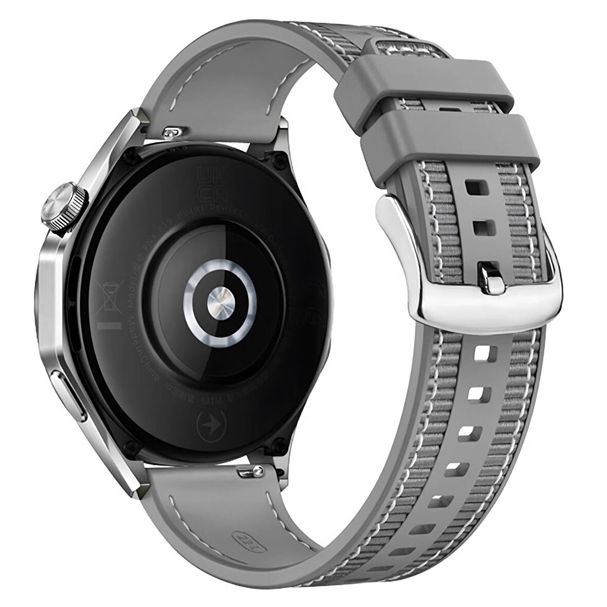 Forzacase Huawei Watch GT2 Pro 46mm ile uyumlu Dikişli Kumaş Görünüm Silikon Kordon Kayış - FC910