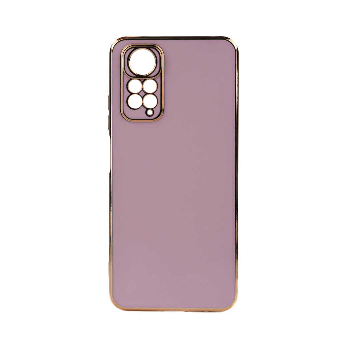 Forzacase Xiaomi Redmi Note 12 4G uyumlu Luxury Serisi Altın Çerçeveli Silikon Kılıf