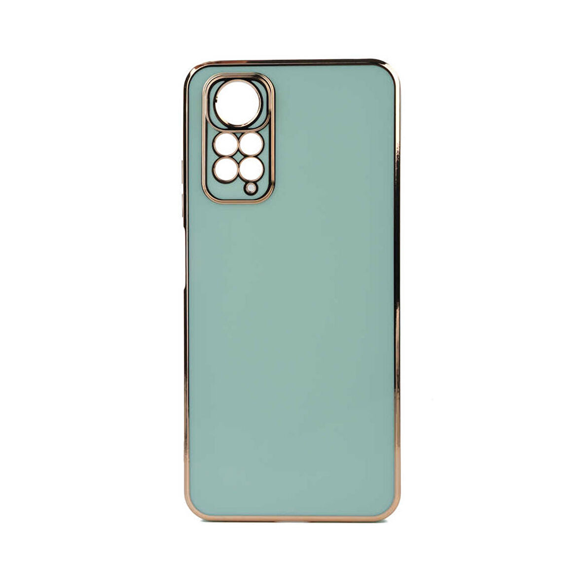 Forzacase Xiaomi Redmi Note 12 4G uyumlu Luxury Serisi Altın Çerçeveli Silikon Kılıf