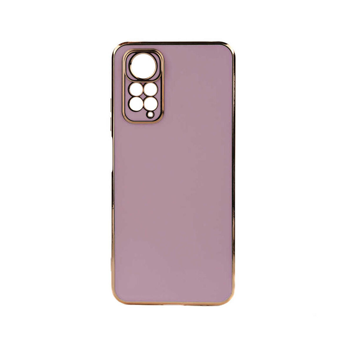 Forzacase Xiaomi Redmi Note 11 Global uyumlu Luxury Serisi Altın Çerçeveli Silikon Kılıf