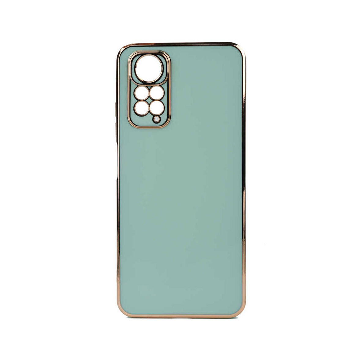 Forzacase Xiaomi Redmi Note 11 Global uyumlu Luxury Serisi Altın Çerçeveli Silikon Kılıf