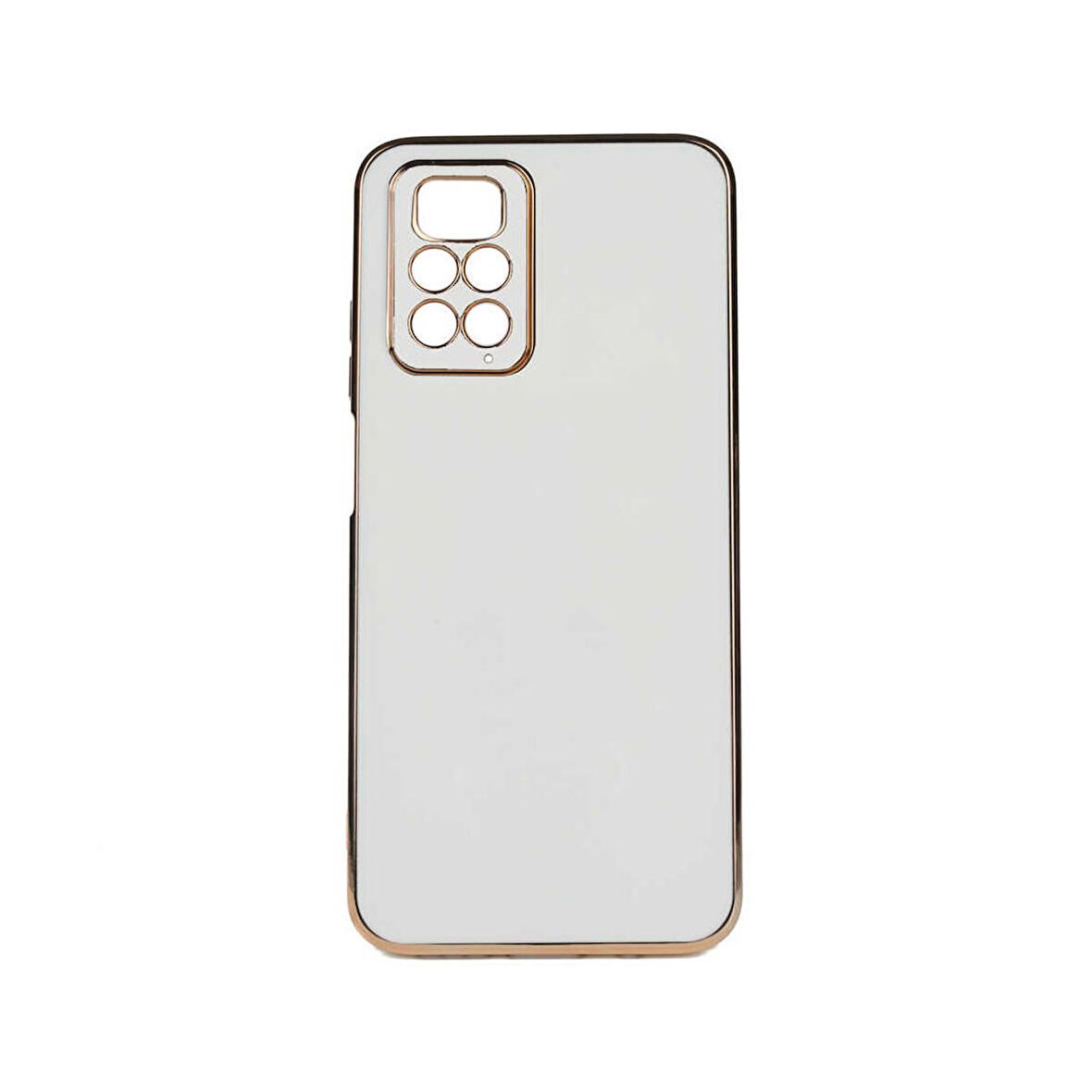 Forzacase Xiaomi Redmi Note 11 Pro 5G uyumlu Luxury Serisi Altın Çerçeveli Silikon Kılıf