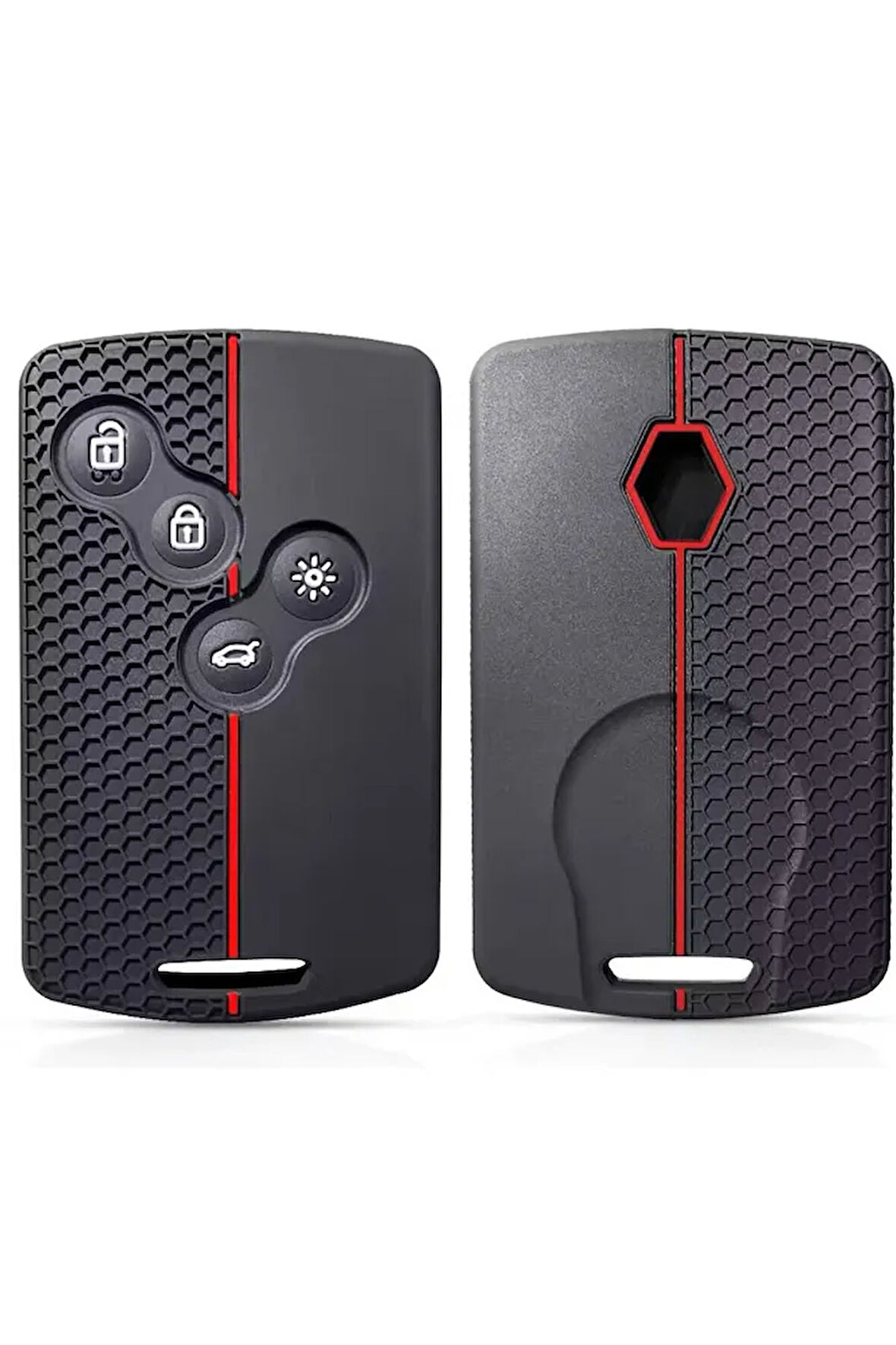 Clio Logan Megane 3 Koleos Silikon Anahtar Kılıfı Siyah Renk Not Kart Ile Yuvaya Girmez